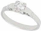 0.36 ct Diamond and 18 ct White Gold Solitaire Ring - Vintage Circa 1940