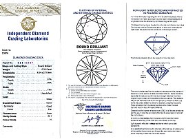 vintage brilliant cut ring certification 