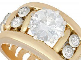 French Diamond and Yellow Gold Ring