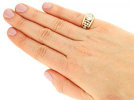 French Diamond and Gold Ring Wearing