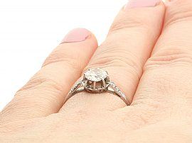 Antique French Diamond Ring Wearing Finger 