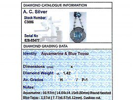 1920s Aquamarine and Diamond Pendant