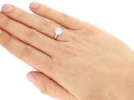 2.17 Carat Diamond Ring Wearing