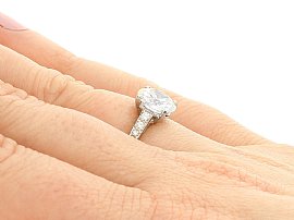 2.17 Carat Diamond Ring Wearing Hand