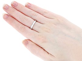 Princess and Baguette Cut Eternity Ring Wearing