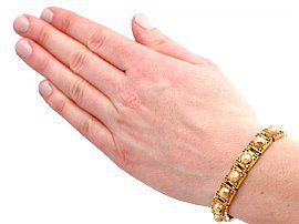 19th Century Gold Bracelet Wearing