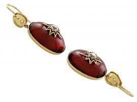Victorian garnet and diamond earrings
