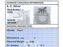 Natural Pearl and Diamond Brooch