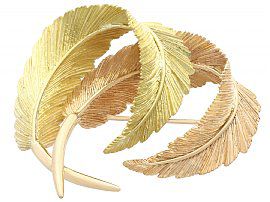 Gold Leaf Brooch 