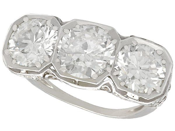large 1930s diamond engagement ring