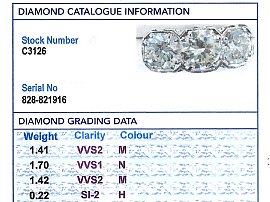 large 1930s diamond engagement ring certificate 