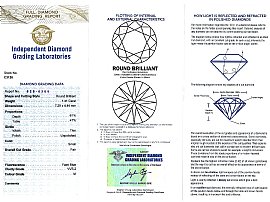 diamond engagement ring certificate 