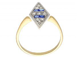 Gold Sapphire and Diamond Ring