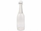 Glass and Sterling Silver Mounted Champagne Bottle Decanter - Antique Edwardian (1907)