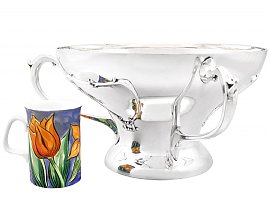 Edwardian Art Nouveau Style Silver Bowl