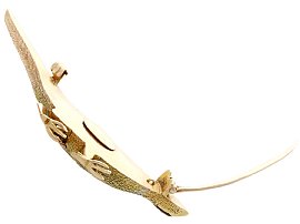 Victorian Pheasant Brooch in Gold Open Clasp