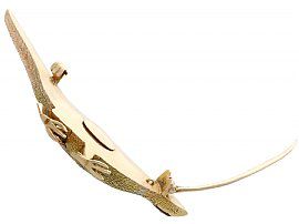 Victorian Pheasant Brooch in Gold Open Clasp
