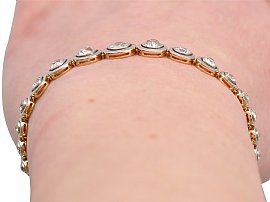 1920s Gold Diamond Bracelet Wrist