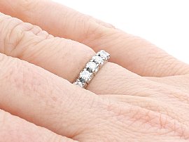 1930s Full Eternity Ring Wearing Hand