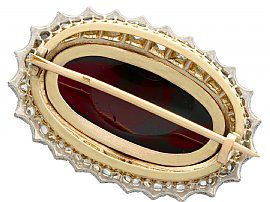 garnet diamond brooch