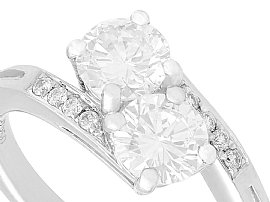 Diamond Platinum Twist Ring Close Up