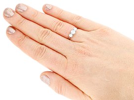 1.14 Carat Trilogy Ring Wearing