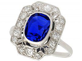 Certified Blue Sapphire Ring