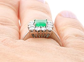 1970s Emerald Ring Wearing 