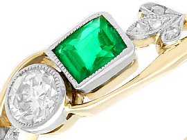 Antique Emerald Dress Ring