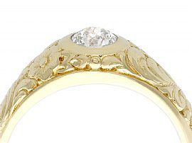 Antique Unisex Gold and Diamond Ring
