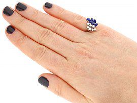 1960s Sapphire Ring Wearing 