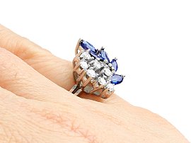 1960s Sapphire Ring Wearing Hand