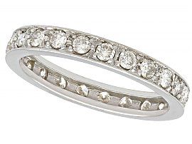 0.68ct Diamond and 18ct White Gold Full Eternity Ring - Vintage Circa 1960