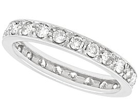 0.68ct Diamond and 18ct White Gold Full Eternity Ring - Vintage Circa 1960