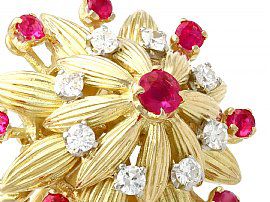 Statement Ruby Ring in Yellow Gold