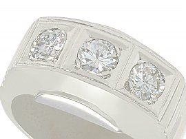 Vintage Unisex Trilogy Ring in White Gold