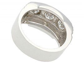 1950's Unisex Trilogy Ring in White Gold