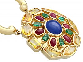 Gold Gemstone Necklace