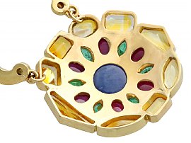 Gemstone Necklace in Gold Clasp