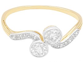 Two Diamond Engagement Ring