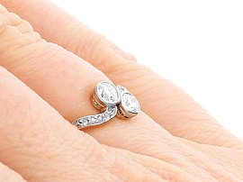 Diamond Engagement Ring Being Worn