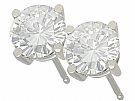 2ct Diamond and Platinum Stud Earrings - Antique and Contemporary