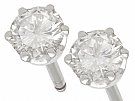 0.72ct Diamond and 18 ct White Gold Stud Earrings - Contemporary Circa 2000