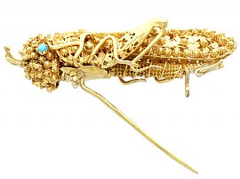 Antique Gold Grasshopper Brooch Clasp
