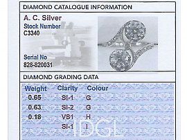 1920s Diamond Twist Engagement Ring Card