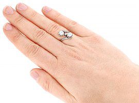 1920s Diamond Twist Engagement Ring Wearing
