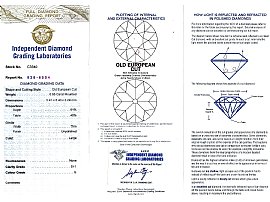 1920s Diamond Twist Engagement Ring Certificate 