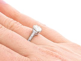 1920s Diamond Engagement Ring Wearing Hand