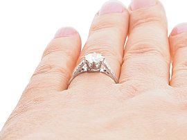 1920s Engagement Ring Wearing Finger