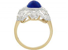 Cabochon Sapphire Art Deco Ring